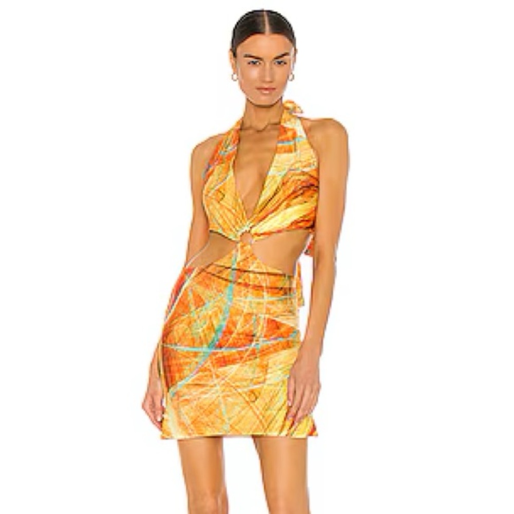 Farai London - Gaia Halter Mini Dress- XS